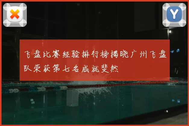 飞盘比赛经验排行榜揭晓广州飞盘队荣获第七名成就斐然